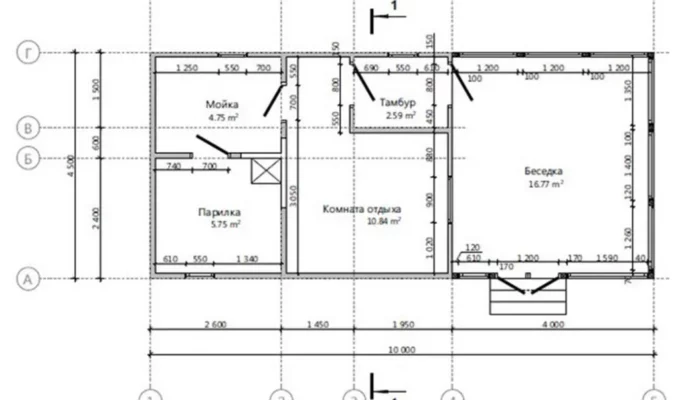 Модульный дом с плоской крышей 5х10 м