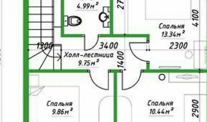 Каркасный дом «4448-94» 7х7 м