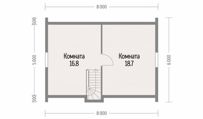 Каркасный дом «Лидер 8-79» 6х8 м