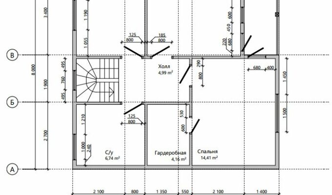 Каркасный дом «СБ02-133» 8х8 м